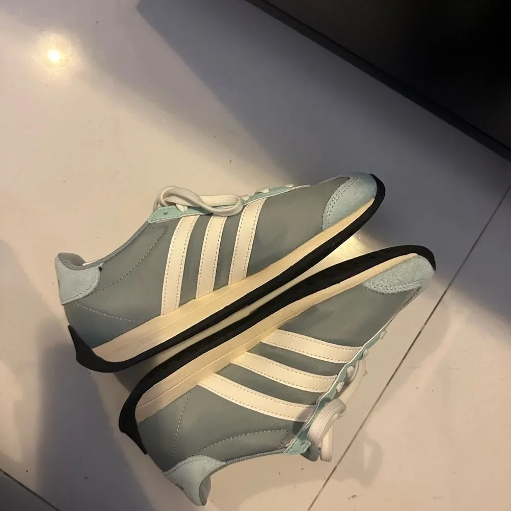 adidas Women's Athletic Shoes - Light Blue and White